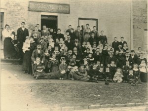 William Gardiner, homeopath, outside his botanical dispensary with his extended family. Care of Glen Gordon, my recently found extended family in New Zealand.